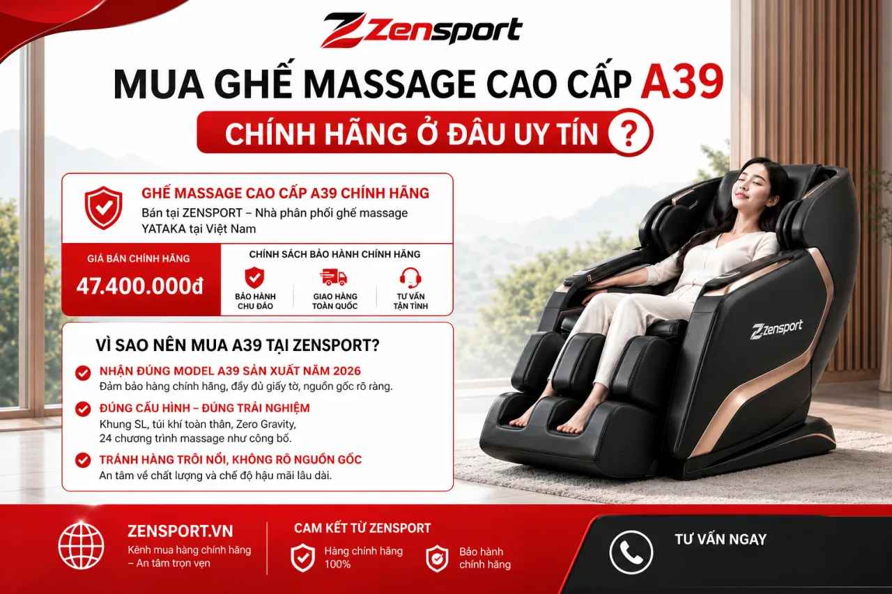 Mua Ghế Massage Cao Cấp A39 chính hãng uy tín?