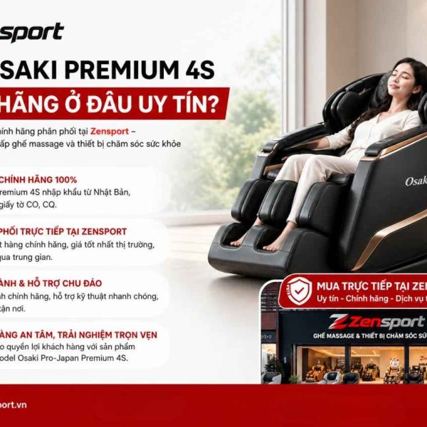 Mua ghế massage Nhật Bản Osaki Premium 4S chính hãng ở đâu uy tín