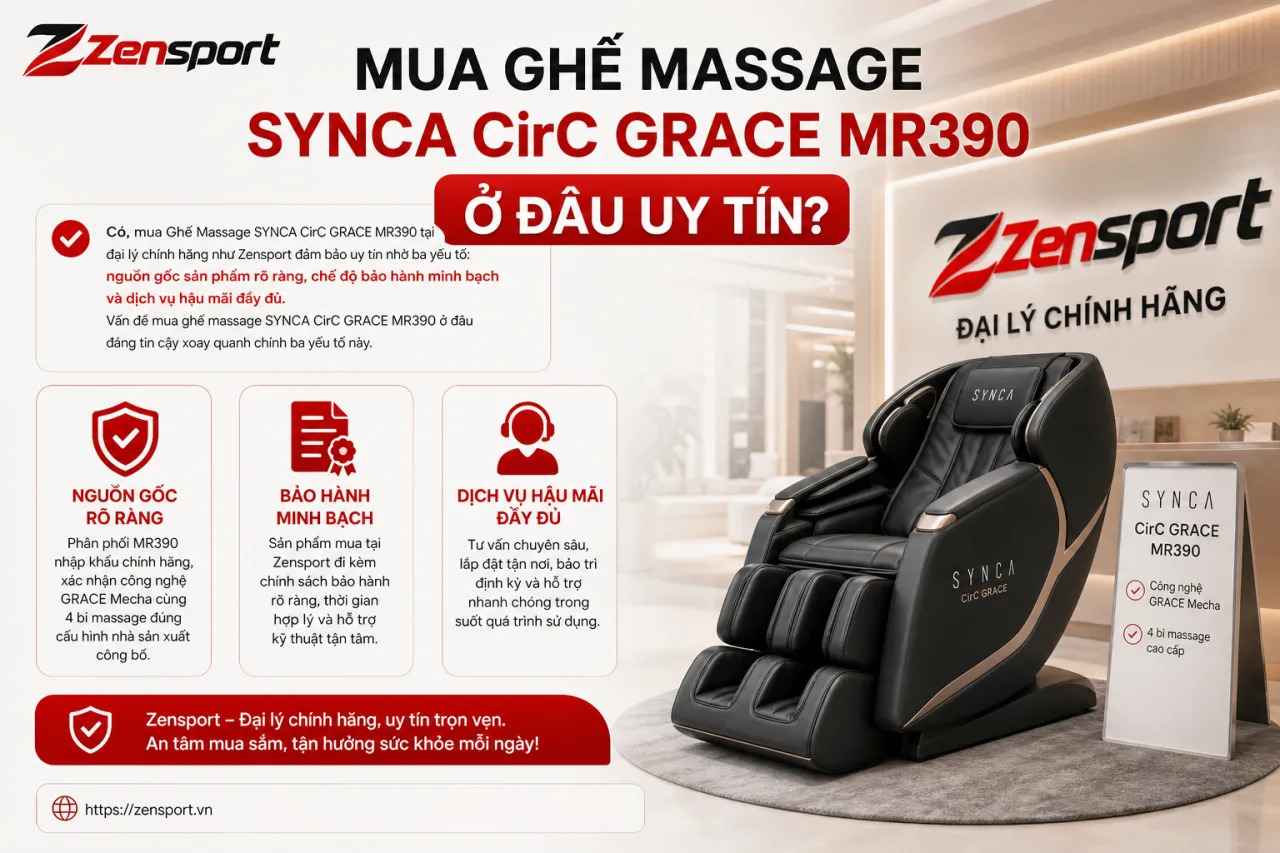Mua Ghế Massage Nhật Bản SYNCA CirC GRACE MR390 Ở Đâu Uy Tín?