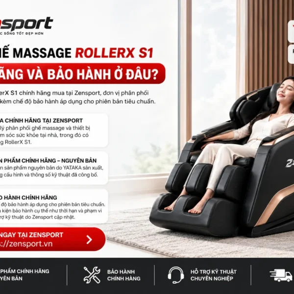Mua Ghế massage RollerX S1 chính hãng và bảo hành ở đâu
