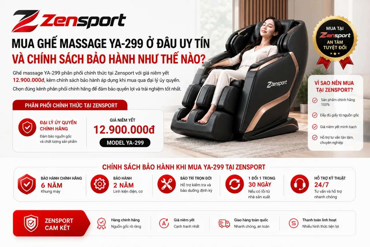 Mua ghế massage YA-299 ở đâu uy tín và chính sách bảo hành Mua ghế massage YA-299 ở đâu uy tín và chính sách bảo hành