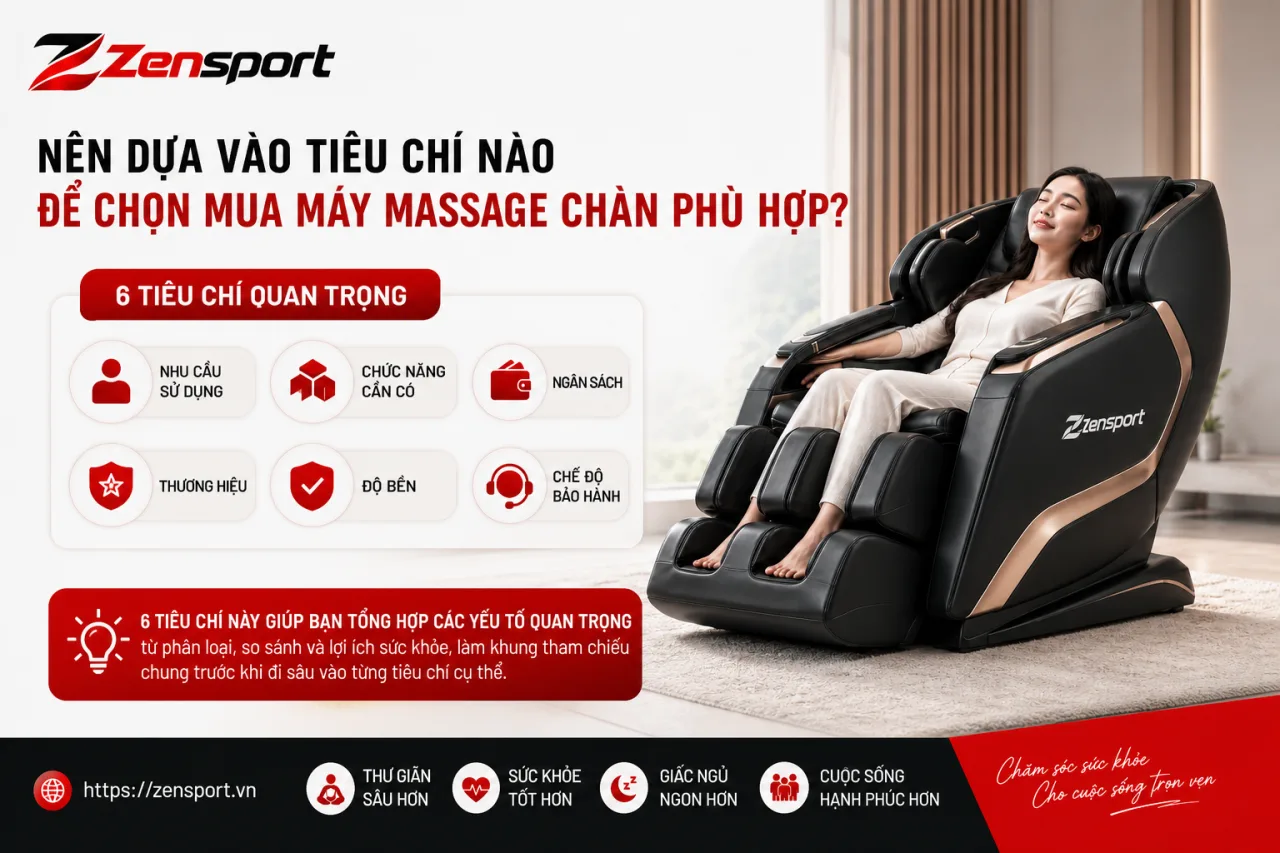 Nên dựa vào tiêu chí nào để chọn mua máy massage chân phù hợp
