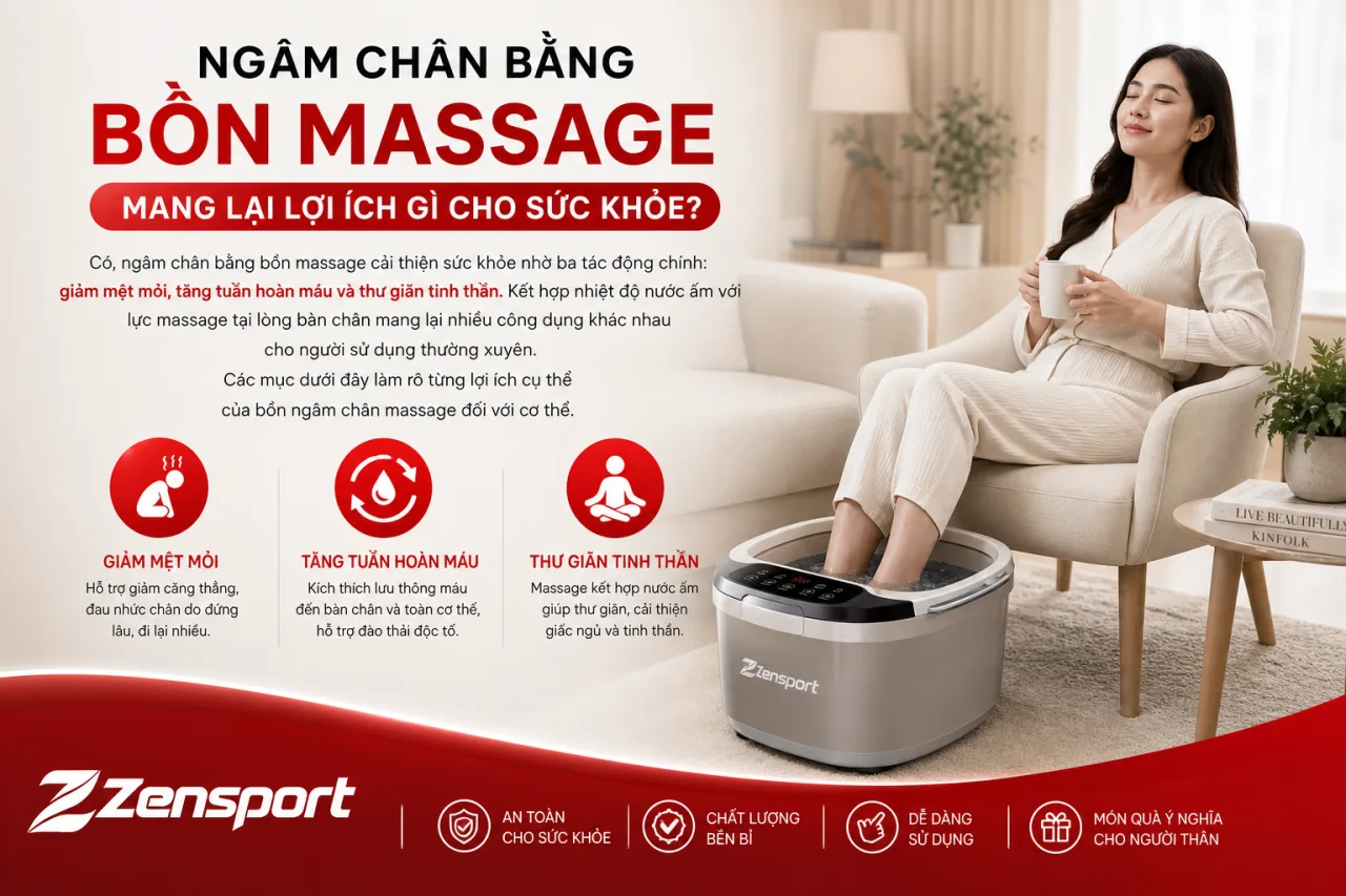 Ngâm chân bằng bồn massage mang lại lợi ích gì cho sức khỏe Ngâm chân bằng bồn massage mang lại lợi ích gì cho sức khỏe