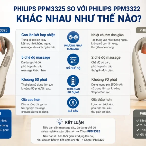 Philips PPM3325 so với Philips PPM3322 khác nhau