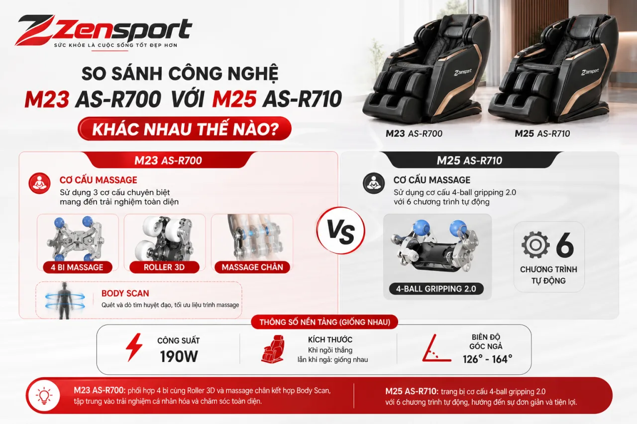 So Sánh Công Nghệ Massage M23 AS-R700 Với M25 AS-R710 Khác Nhau Thế Nào So Sánh Công Nghệ Massage M23 AS-R700 Với M25 AS-R710 Khác Nhau Thế Nào