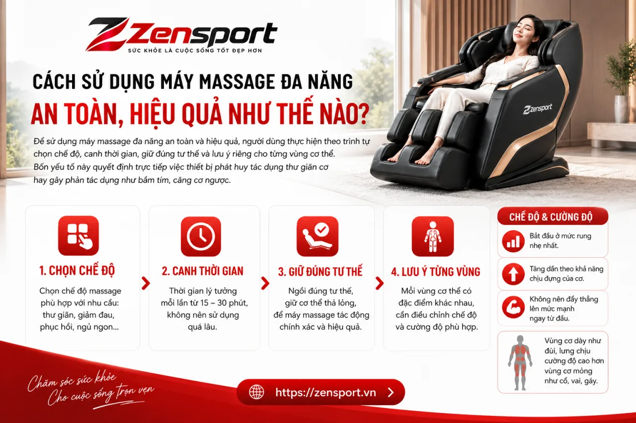 sử dụng máy massage đa năng an toàn, hiệu quả sử dụng máy massage đa năng an toàn, hiệu quả