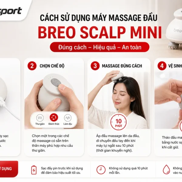 sử dụng máy massage đầu Breo Scalp Mini đúng cách