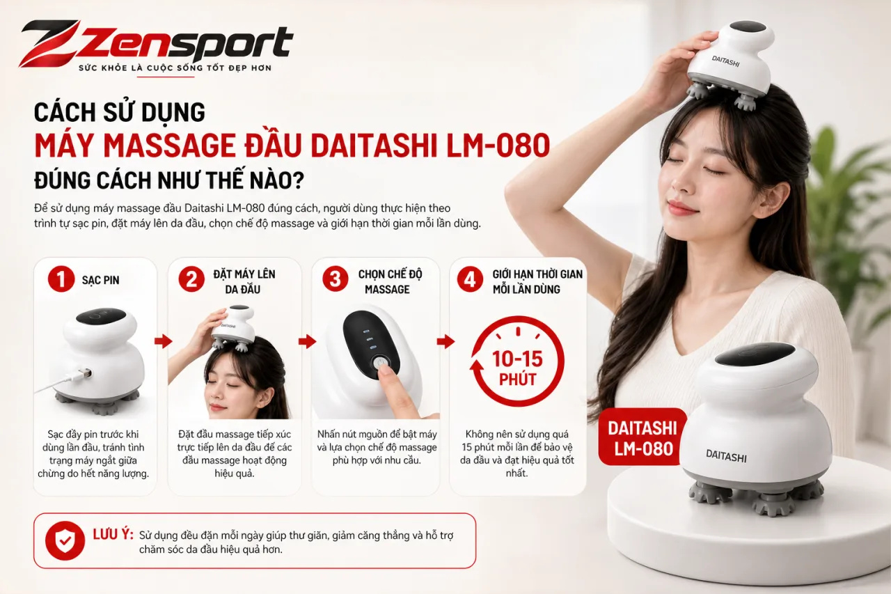 sử dụng Máy massage đầu Daitashi LM-080 đúng cách sử dụng Máy massage đầu Daitashi LM-080 đúng cách