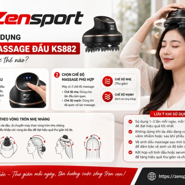 sử dụng máy massage đầu KS882