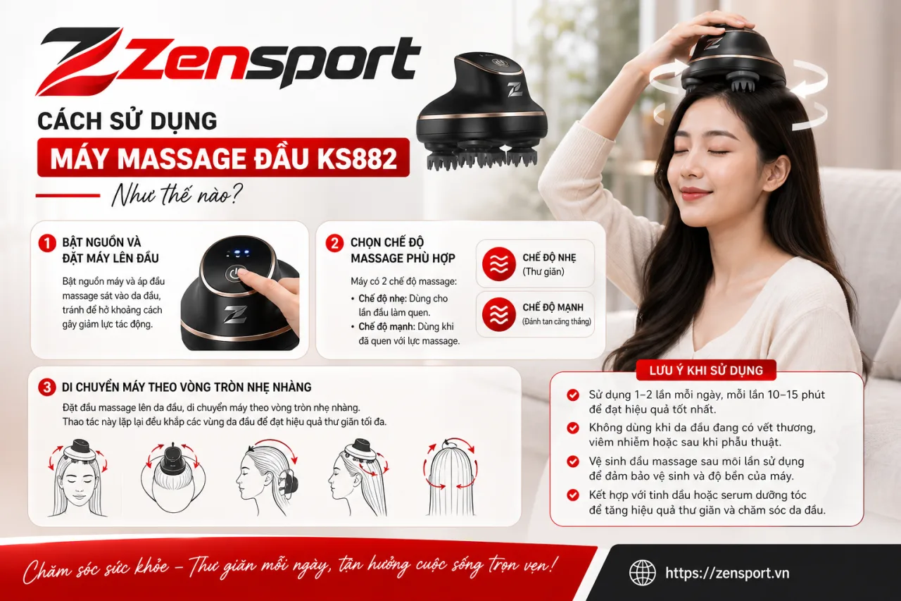 sử dụng máy massage đầu KS882 sử dụng máy massage đầu KS882