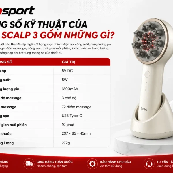 Thông Số Kỹ Thuật Của Breo Scalp 3 Gồm Những Gì