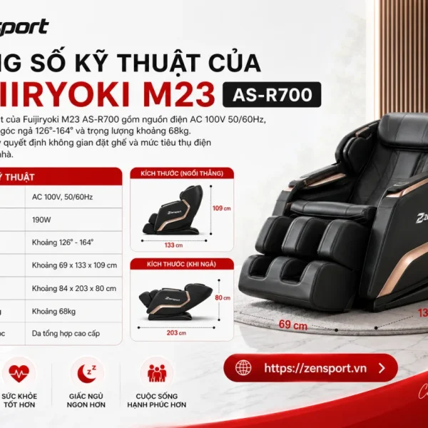 Thông Số Kỹ Thuật Của Fujiiryoki M23 AS-R700