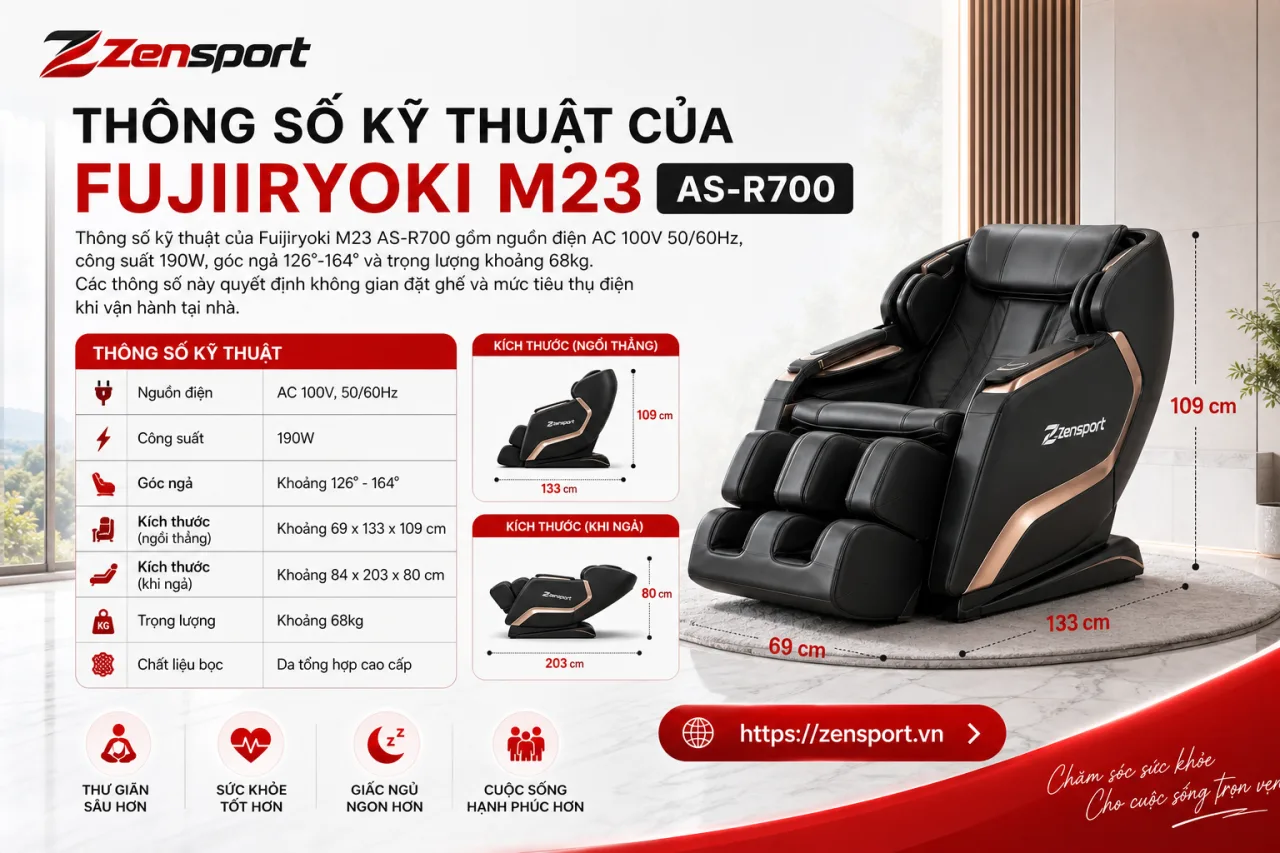 Thông Số Kỹ Thuật Của Fujiiryoki M23 AS-R700 Thông Số Kỹ Thuật Của Fujiiryoki M23 AS-R700