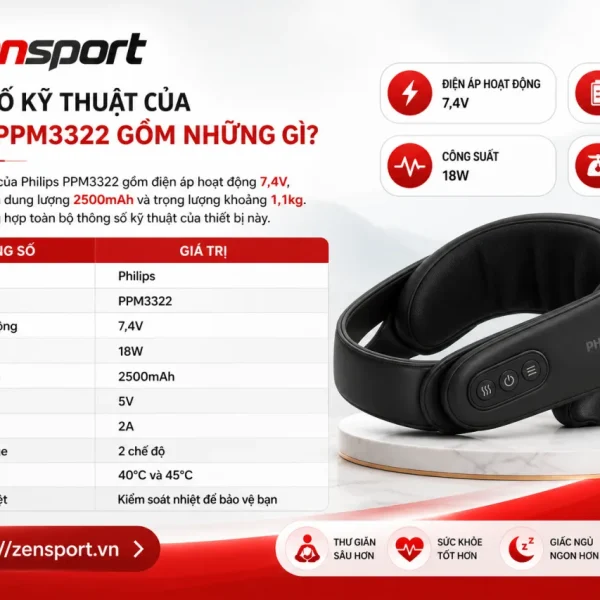 Thông số kỹ thuật của Philips PPM3322 gồm những gì