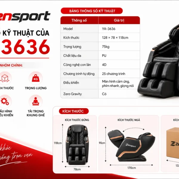 Thông số kỹ thuật của YA-3636 gồm những gì