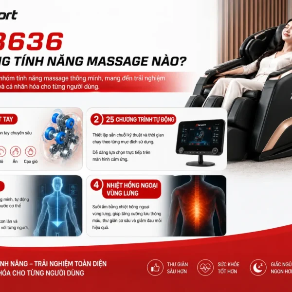 YA-3636 có những tính năng massage nào
