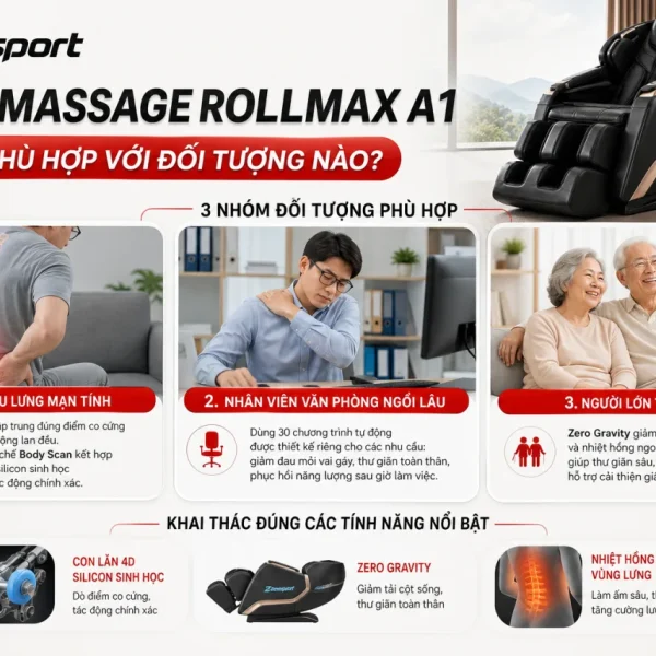 Ghế massage Rollmax A1 phù hợp với đối tượng nào