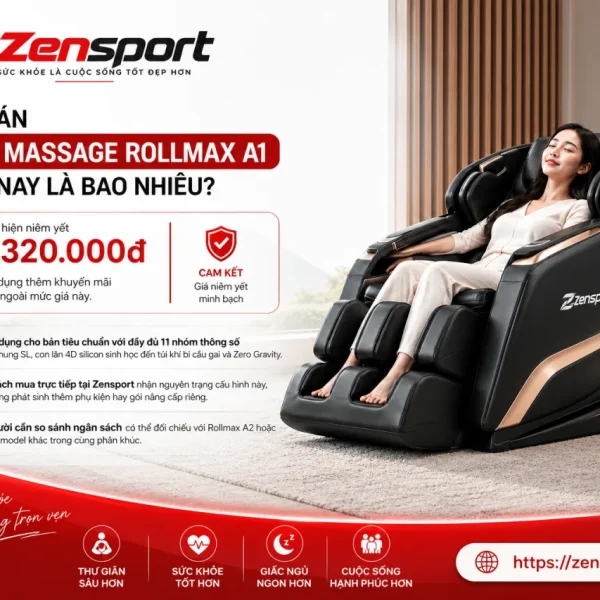 Giá bán Ghế massage Rollmax A1 hiện nay là bao nhiêu