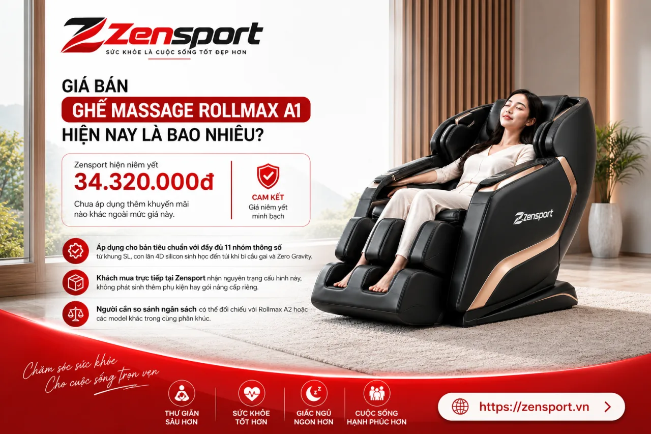 Giá bán Ghế massage Rollmax A1 hiện nay là bao nhiêu Giá bán Ghế massage Rollmax A1 hiện nay là bao nhiêu