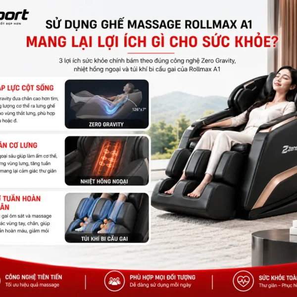 Sử dụng Ghế massage Rollmax A1 mang lại lợi ích gì cho sức khỏe